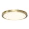 Dweled Geos 10in LED Round Low-Profile Flush Mount 3000K in Brass FM-46 - alternate 1